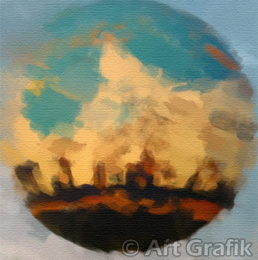 THE EUTELSAT BALLOON, paris paintings, canvas, limited edition, france