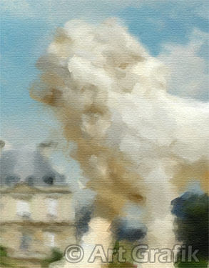 A STROLL THROUGH LUXEMBOURG PARK, paris paintings, canvas, limited edition, france