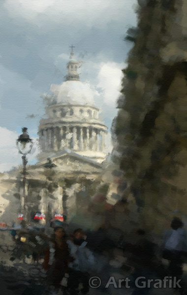 THE PANTHEON, art canvas, painting, limited edition, signed