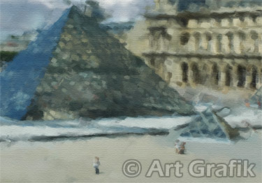 THE LOUVRE, paris paintings, canvas, limited edition, france