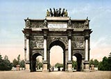 paris photos, Arc de Triomphe, du Carrousel, paris 1900 photochrom