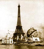 old photos of paris, Building and the globe from Point Passay, Paris Exposition, 1900