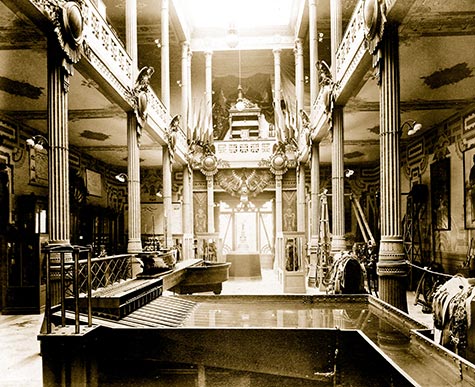 Pavilion of Mexico, model, canal system, , paris