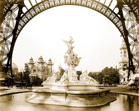 Fountain St. Vidal, Pavilion of Bolivia, Eiffel Tower, , paris