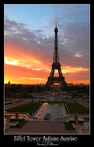 Eiffel Tower, Autumn Sunrise, paris photos, photography, france, city, capital
