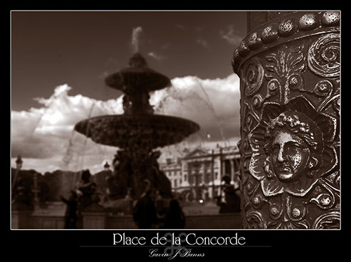 Place de la Concorde, Fountain and Lamppost, paris photos, photography, france, city, capital