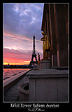 paris photos, eiffel tower sunset