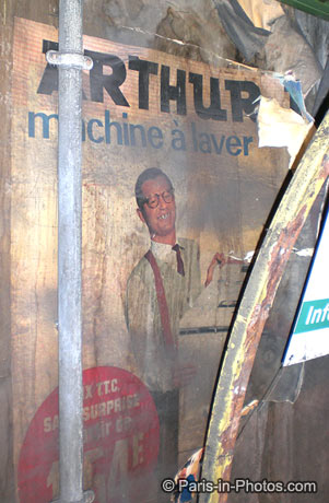 arthur machine a laver, la muette, renovation, old posters, billboards, paris